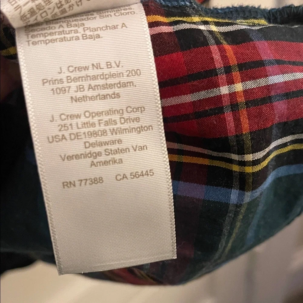 J. Crew Crewcuts Girls' Green Tartan Tiered Dress Sz 10 EXCELLENT Condition